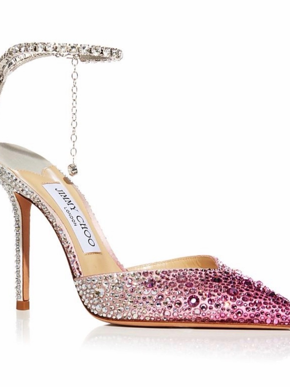 Jimmy Choo Saeda Pumps Pink Rhinestones - Picture 7 of 7